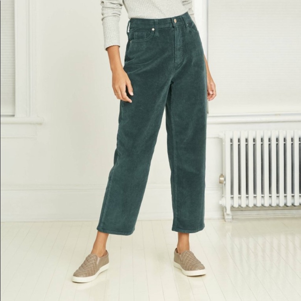 Dark green corduroy pants